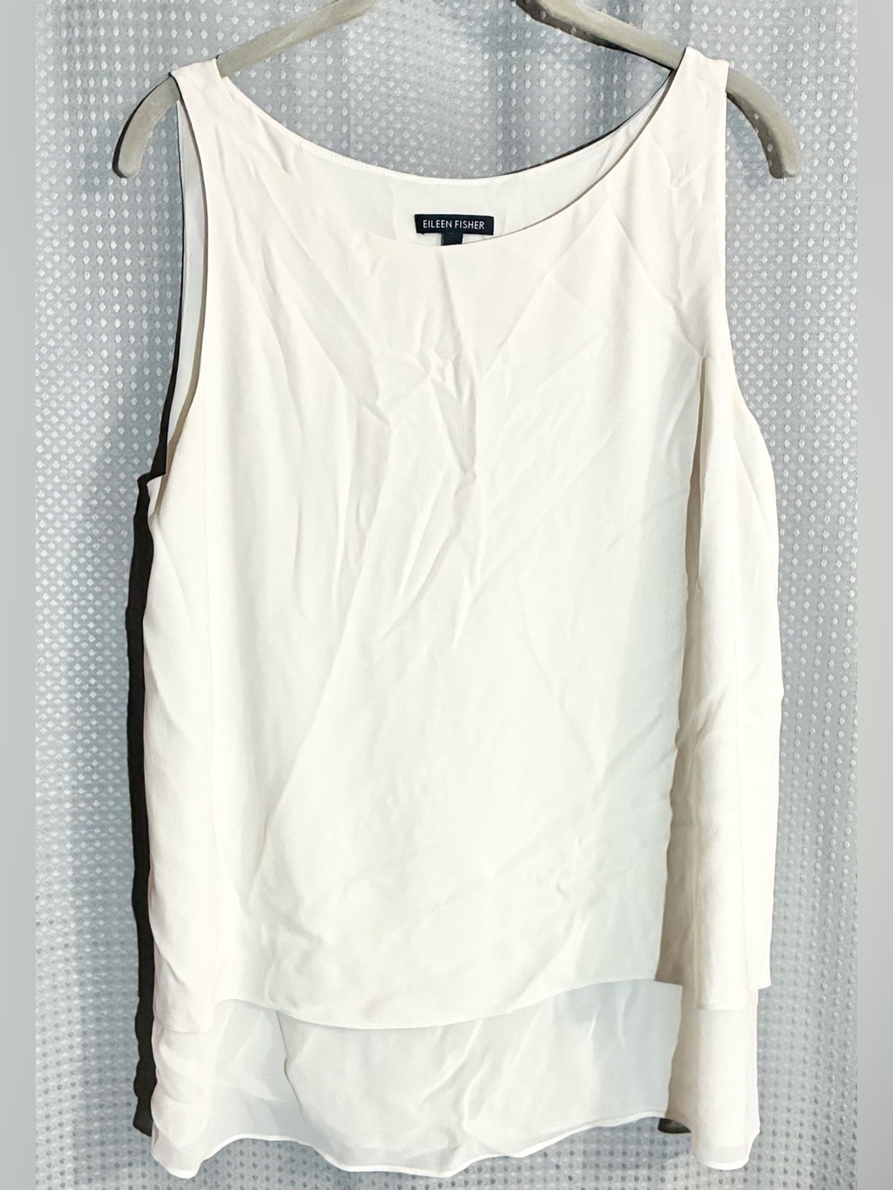 Eileen Fisher 100% Silk Tank Top M Basic Camisole Shell Layered Wardrobe Staple
